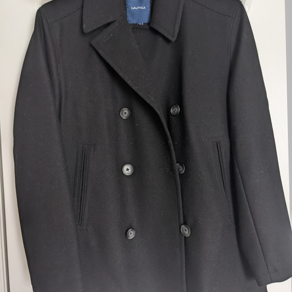 Nautica Men's Classic Double Breasted Peacoat